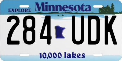 MN license plate 284UDK