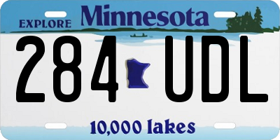 MN license plate 284UDL