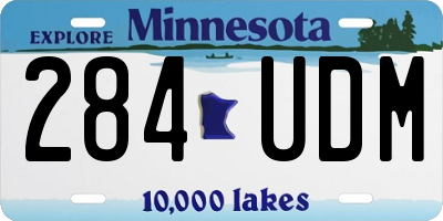 MN license plate 284UDM