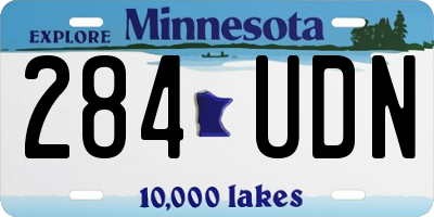 MN license plate 284UDN