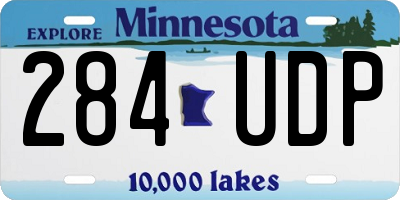 MN license plate 284UDP