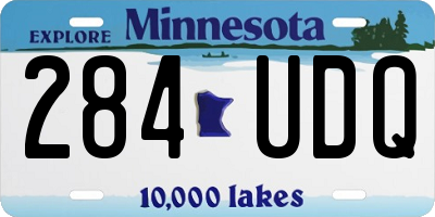 MN license plate 284UDQ