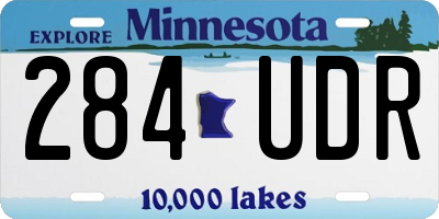 MN license plate 284UDR