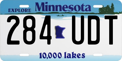 MN license plate 284UDT