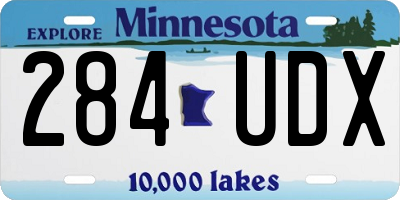 MN license plate 284UDX