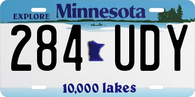 MN license plate 284UDY