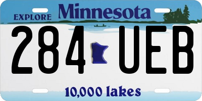 MN license plate 284UEB