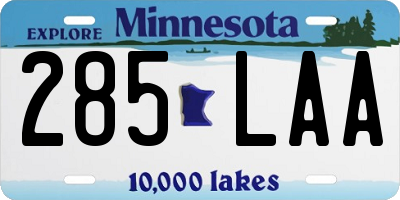 MN license plate 285LAA