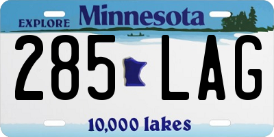 MN license plate 285LAG