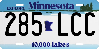 MN license plate 285LCC