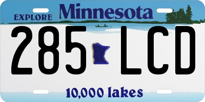 MN license plate 285LCD