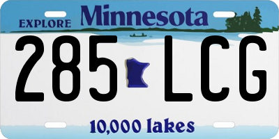 MN license plate 285LCG