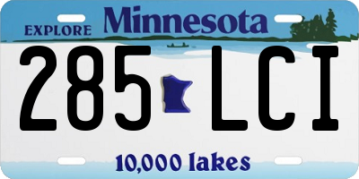 MN license plate 285LCI