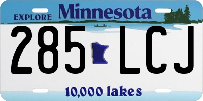 MN license plate 285LCJ