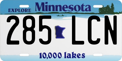 MN license plate 285LCN
