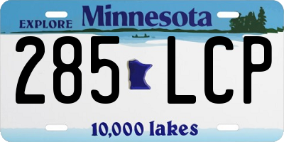 MN license plate 285LCP