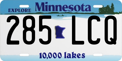 MN license plate 285LCQ