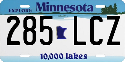 MN license plate 285LCZ
