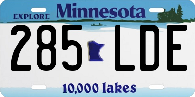 MN license plate 285LDE