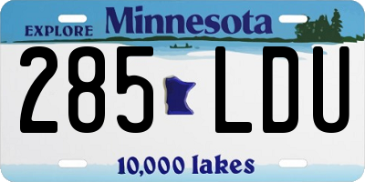 MN license plate 285LDU