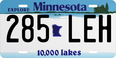 MN license plate 285LEH