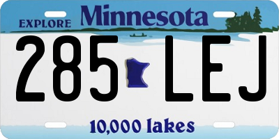 MN license plate 285LEJ