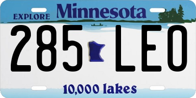 MN license plate 285LEO