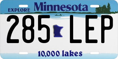 MN license plate 285LEP