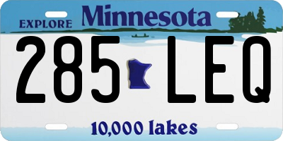MN license plate 285LEQ