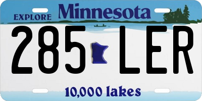 MN license plate 285LER