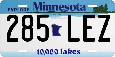 MN license plate 285LEZ