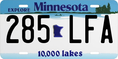 MN license plate 285LFA