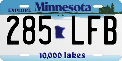 MN license plate 285LFB