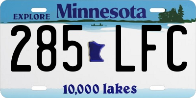 MN license plate 285LFC