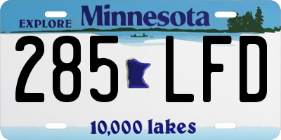 MN license plate 285LFD