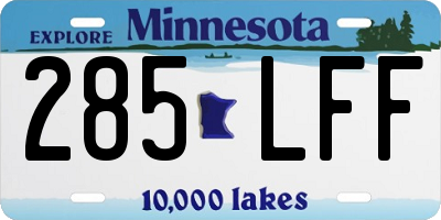 MN license plate 285LFF