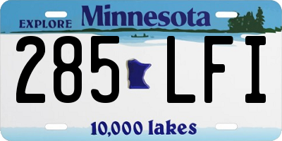 MN license plate 285LFI