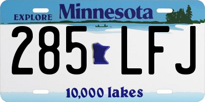 MN license plate 285LFJ