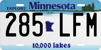 MN license plate 285LFM
