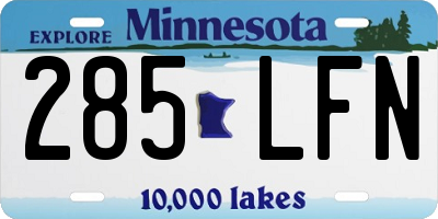 MN license plate 285LFN