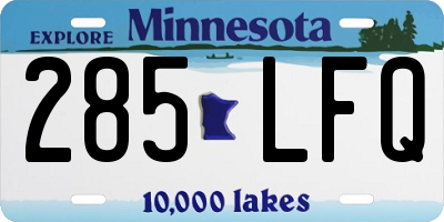 MN license plate 285LFQ