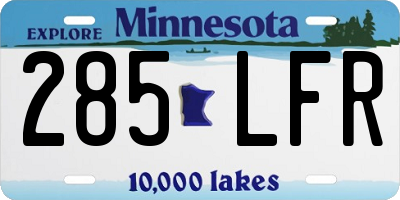MN license plate 285LFR