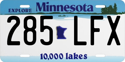 MN license plate 285LFX