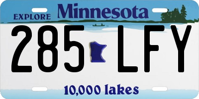MN license plate 285LFY