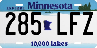 MN license plate 285LFZ