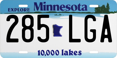 MN license plate 285LGA