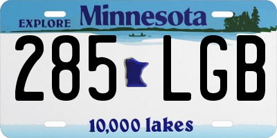 MN license plate 285LGB