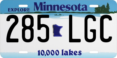 MN license plate 285LGC
