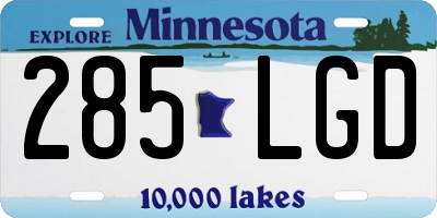 MN license plate 285LGD