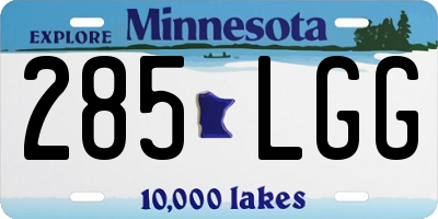 MN license plate 285LGG